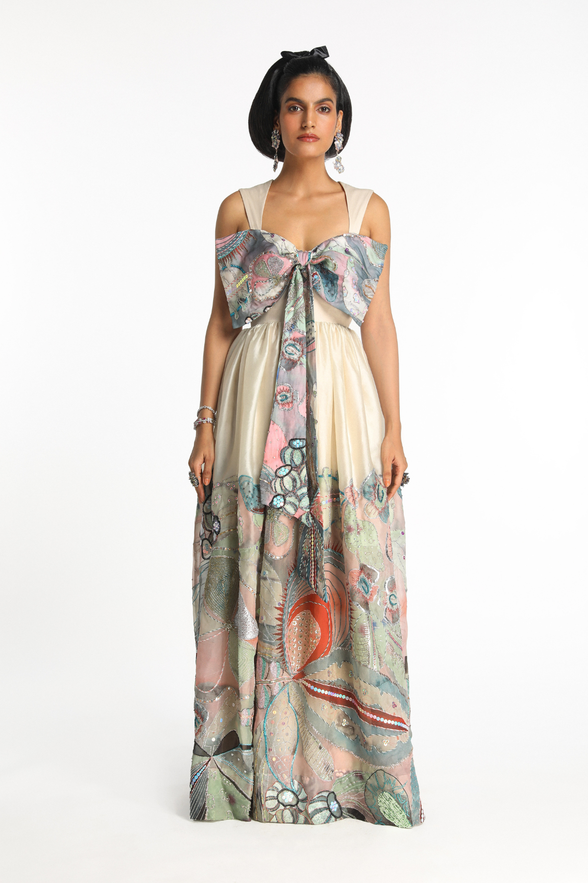 Shanaya Kapoor In Acro - Ivory Organza Bow Gown-RTS