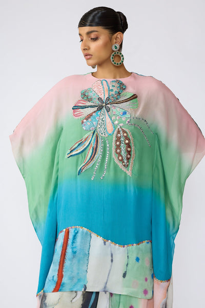 Alera - Aurora Ombre Chiffon-Satin Kurta Set-RTS