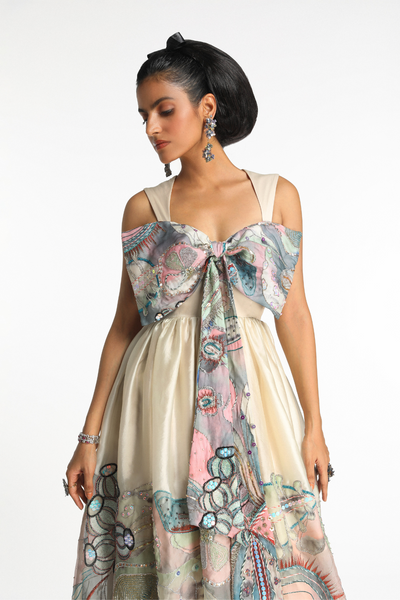 Shanaya Kapoor In Acro - Ivory Organza Bow Gown-RTS