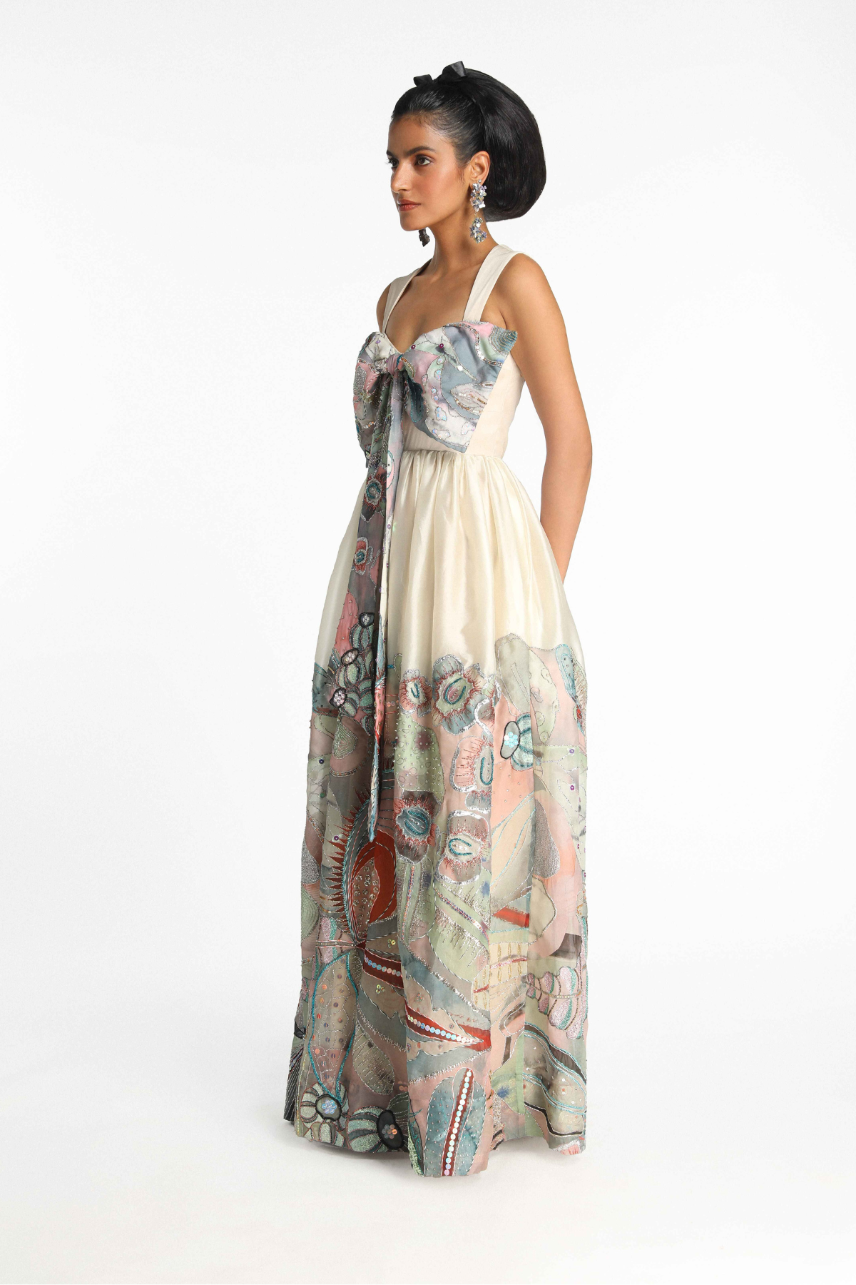 Shanaya Kapoor In Acro - Ivory Organza Bow Gown-RTS