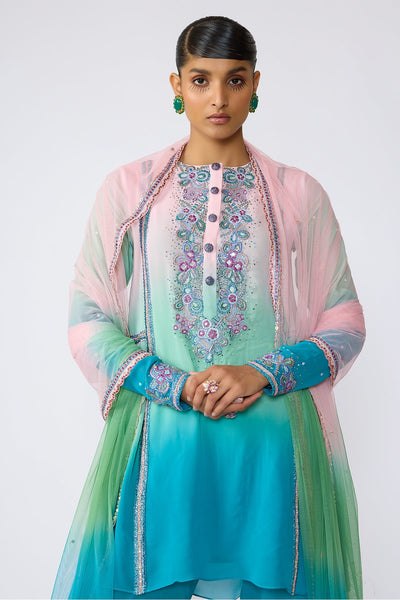 Amyra - Aurora Ombre Viscose Georgette Kurta Set-RTS