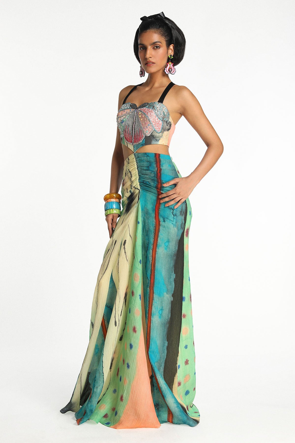 Nyxen - Pop Aurora Cupro Gown-RTS