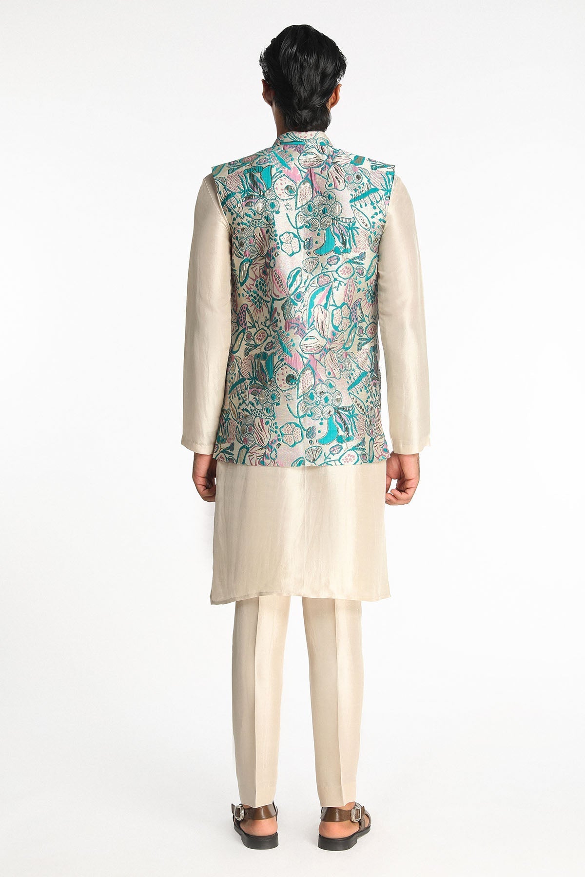 Paradigm - Ivory Chanderi Silk Kurta Set-RTS