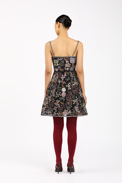 Gracielle - Black Tulle Net Babydoll Dress-RTS