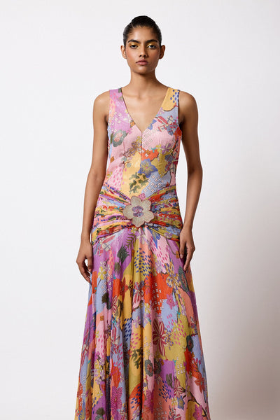 Chromara - Multicolour Lurex Gown-RTS