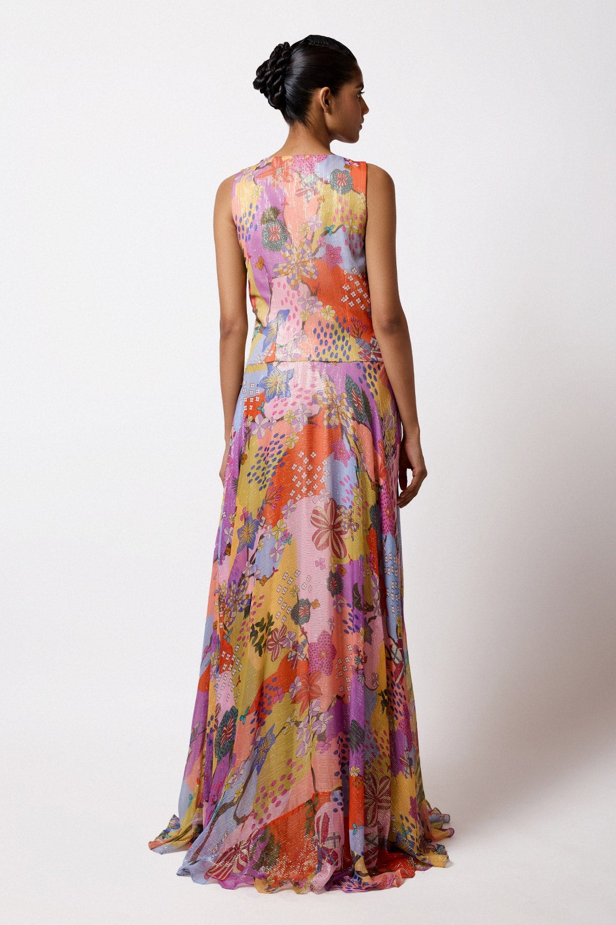 Chromara - Multicolour Lurex Gown-RTS