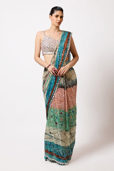 Vinx - Aurora Sequin Tulle Saree Set