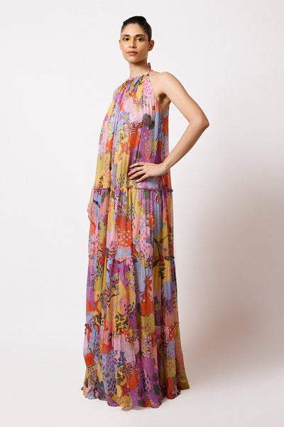 Kaleora - Multicolour Lurex Gown-RTS