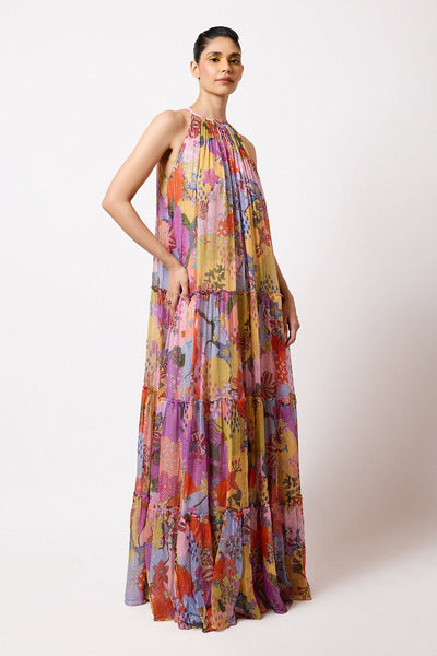 Kaleora - Multicolour Lurex Gown-RTS