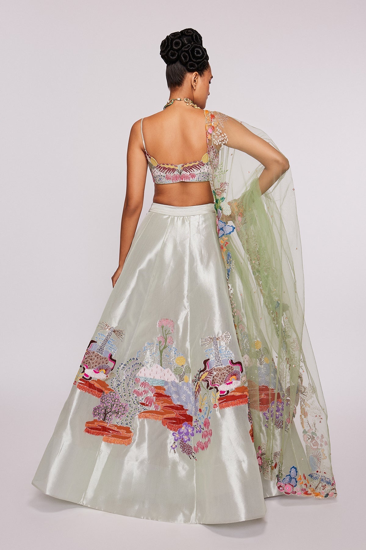 Anise - Ivory Tissue Lehenga Set-RTS