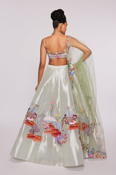 Anise - Ivory Tissue Lehenga Set-RTS