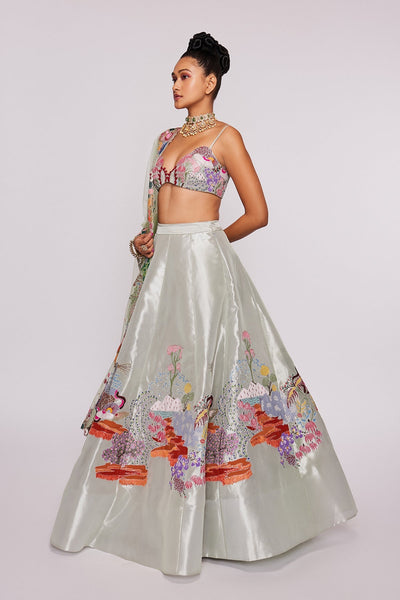 Anise - Ivory Tissue Lehenga Set-RTS