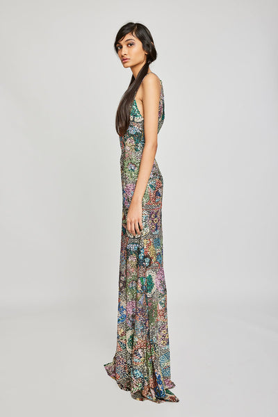 Sini Shetty In Urgell - Grey Circle Sequin Gown-RTS
