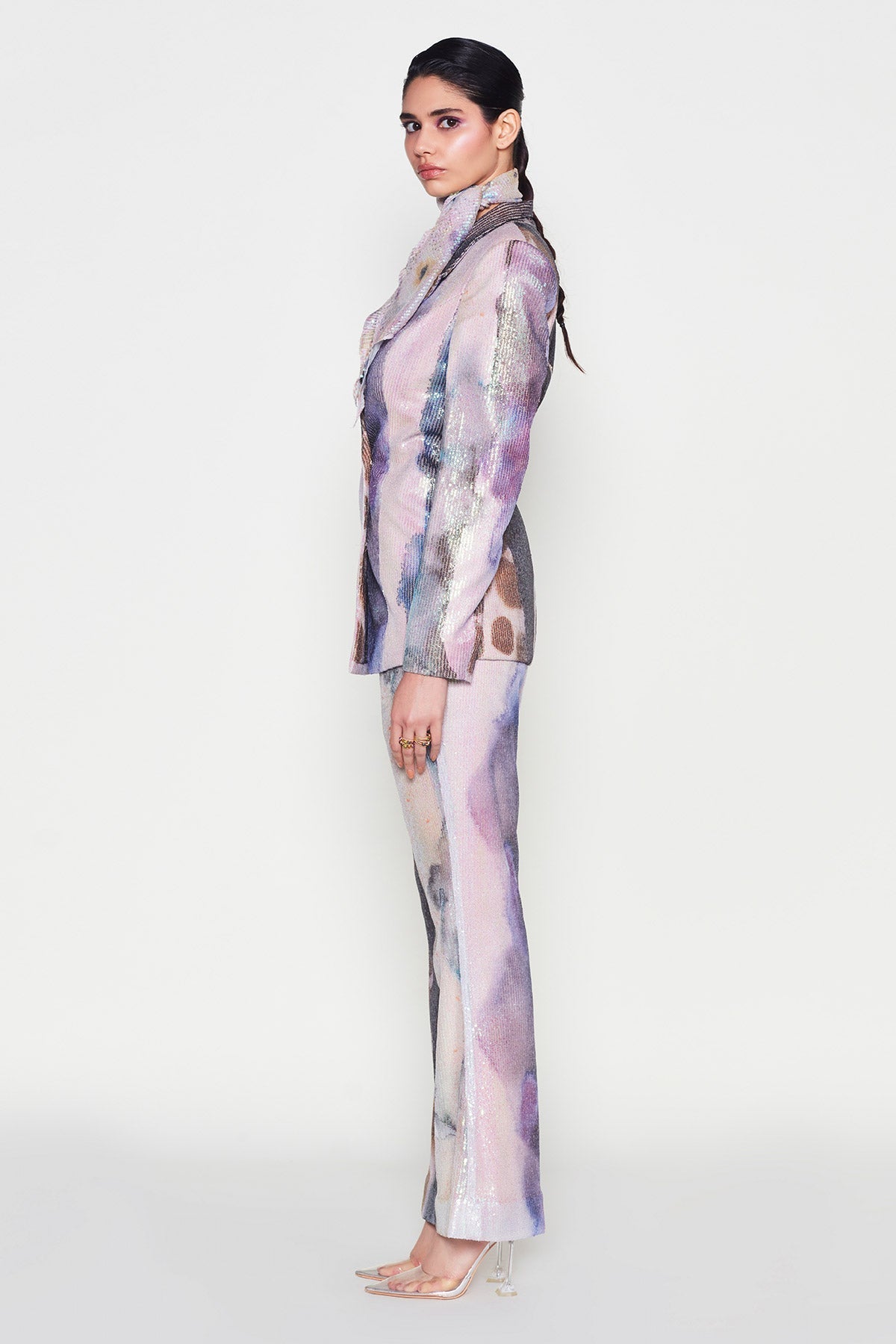 Seraphly - Misty Purple Sequin Tulle Pantsuit-RTS