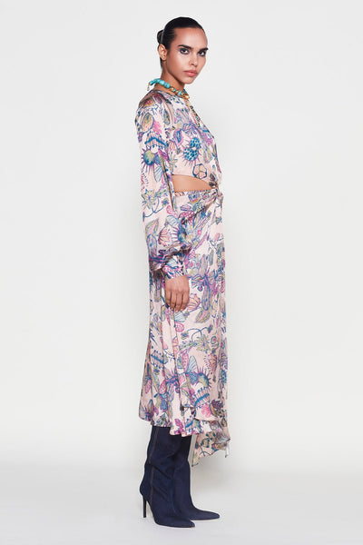 Fervid - Old Rose Silky Satin Dress-RTS