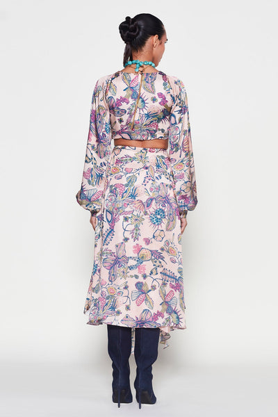 Fervid - Old Rose Silky Satin Dress-RTS
