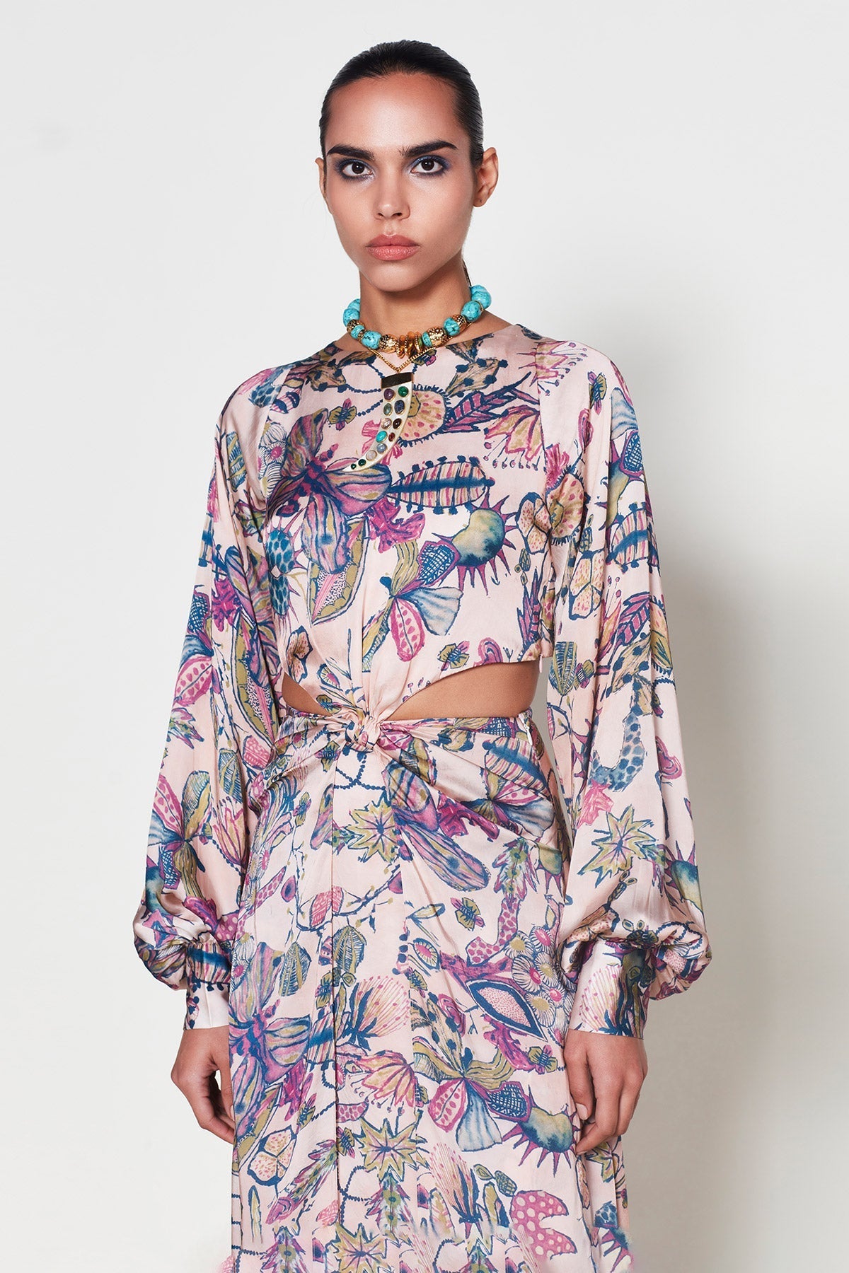 Fervid - Old Rose Silky Satin Dress-RTS