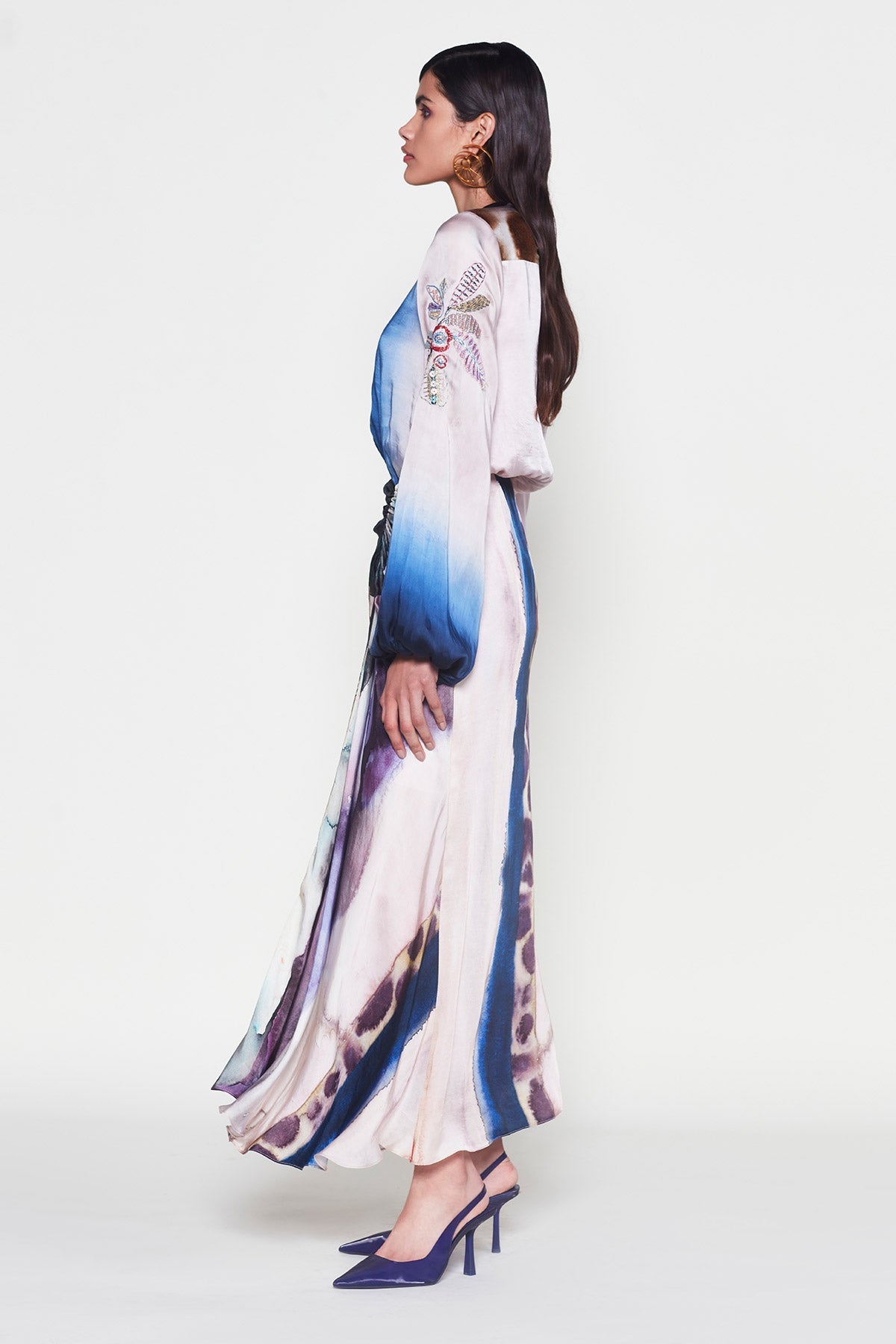 Galactic - Mist Purple Silky Satin Dress-RTS
