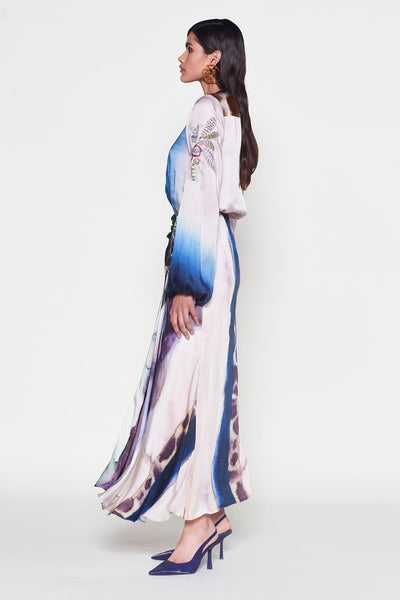 Galactic - Mist Purple Silky Satin Dress-RTS
