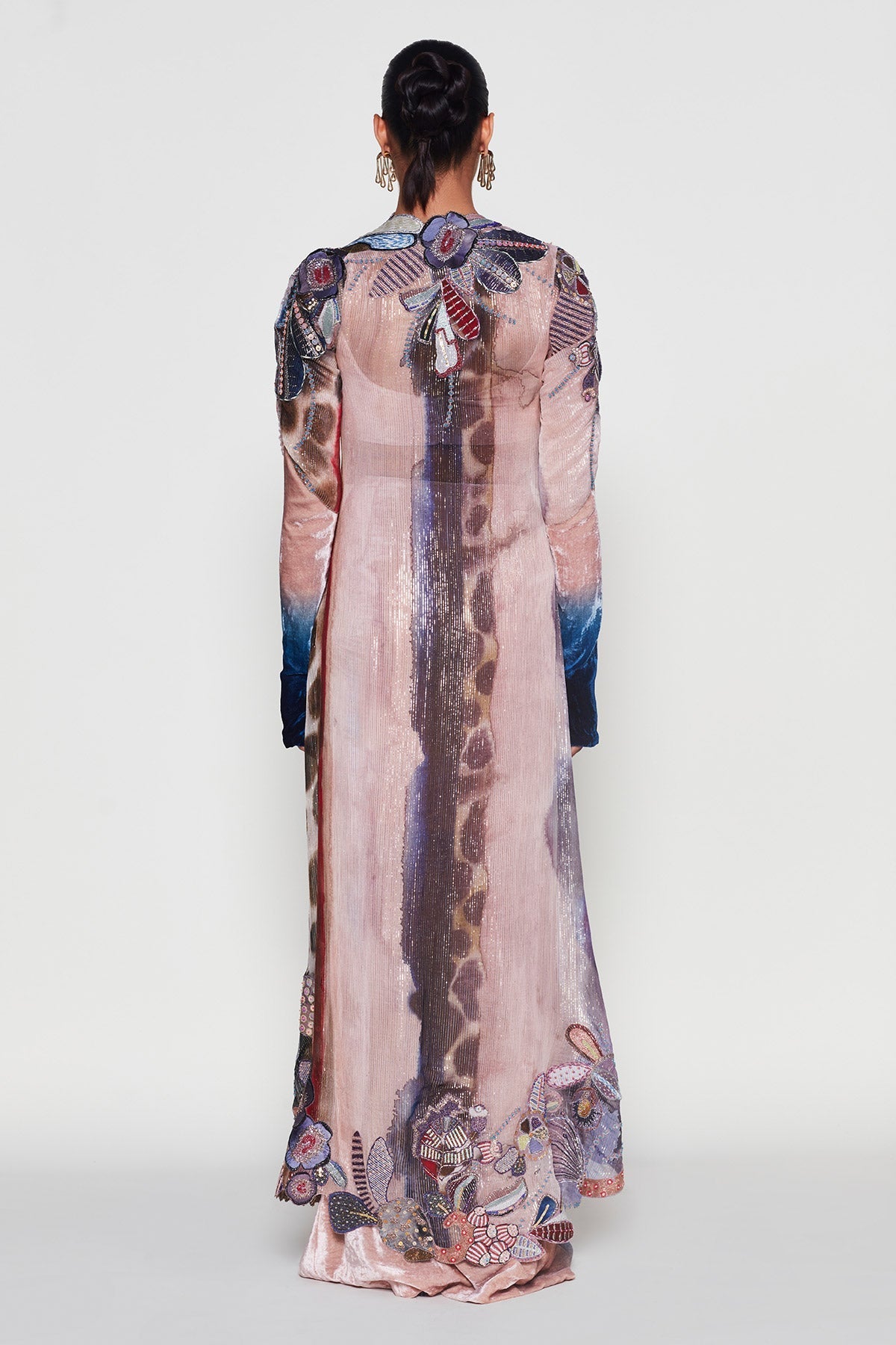 Harbinger - Peach- Blue Lurex- Velvet Set-RTS