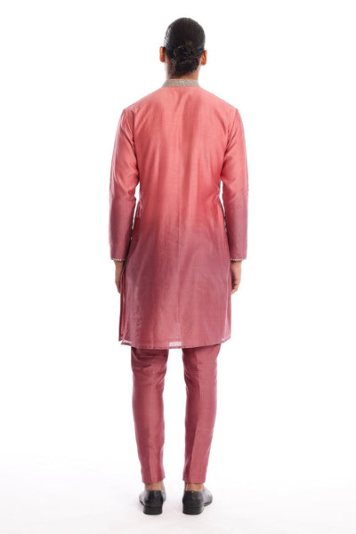 Dawn - Old Rose Mauve Chanderi Silk Kurta Set-RTS