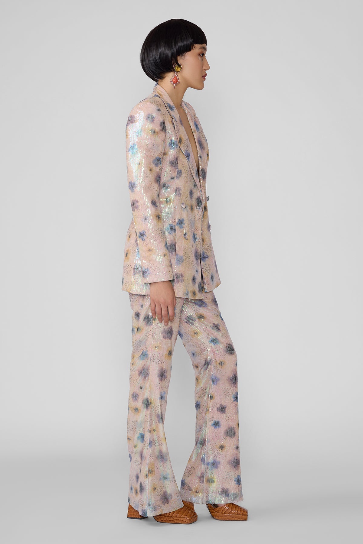 Arian - Ivory Tulle Net Pantsuit-RTS