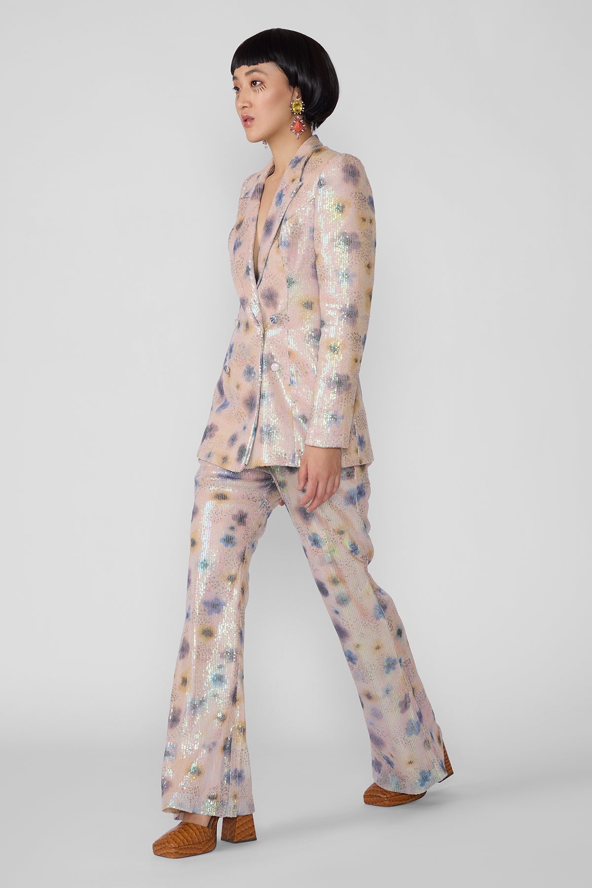Arian - Ivory Tulle Net Pantsuit-RTS