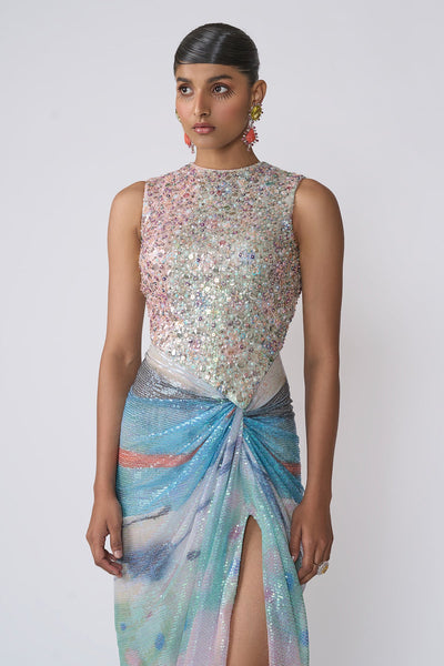 Aura - Aurora Sequin Tulle Gown-RTS