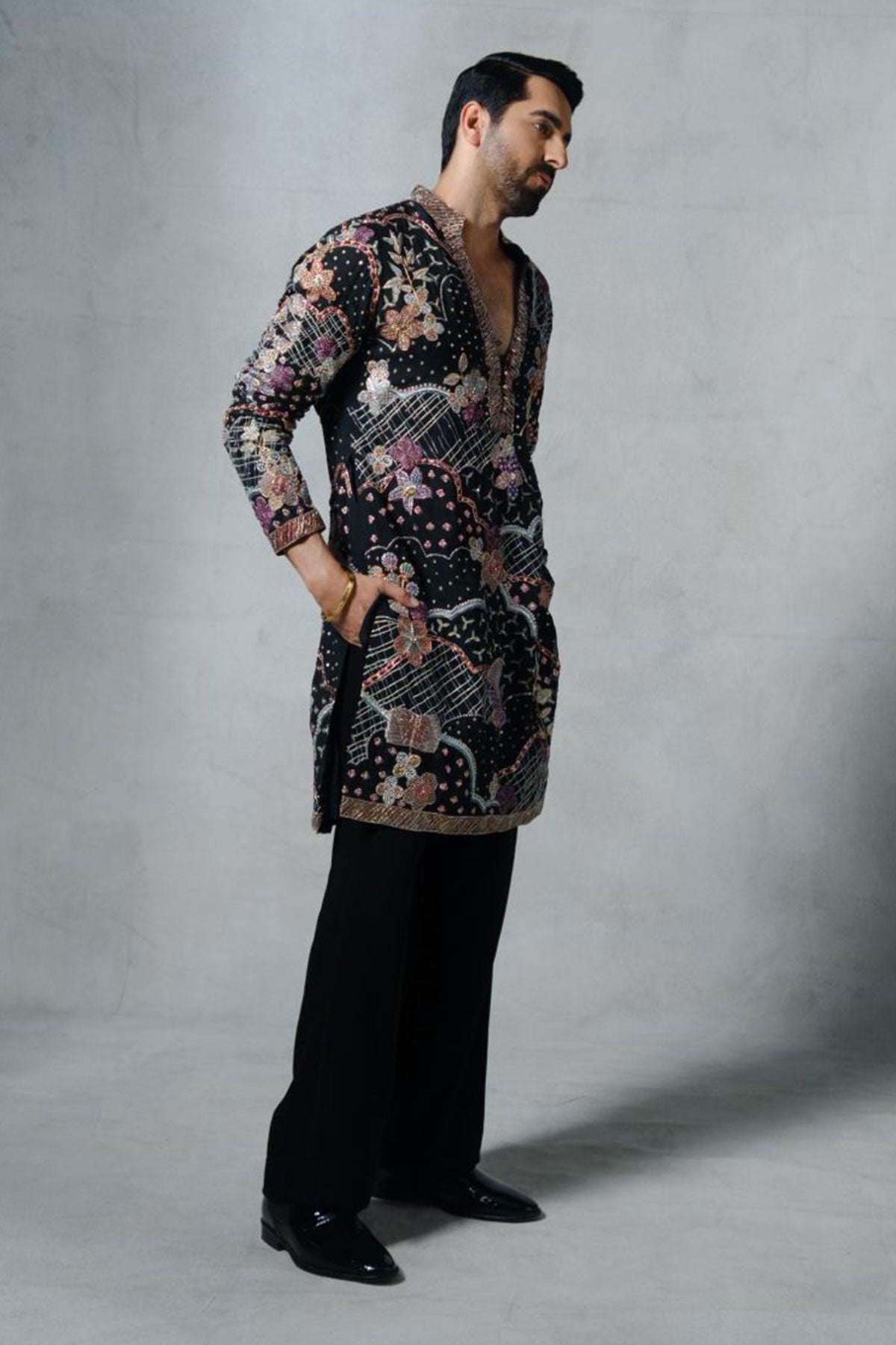 Bailora - Black Organza Kurta