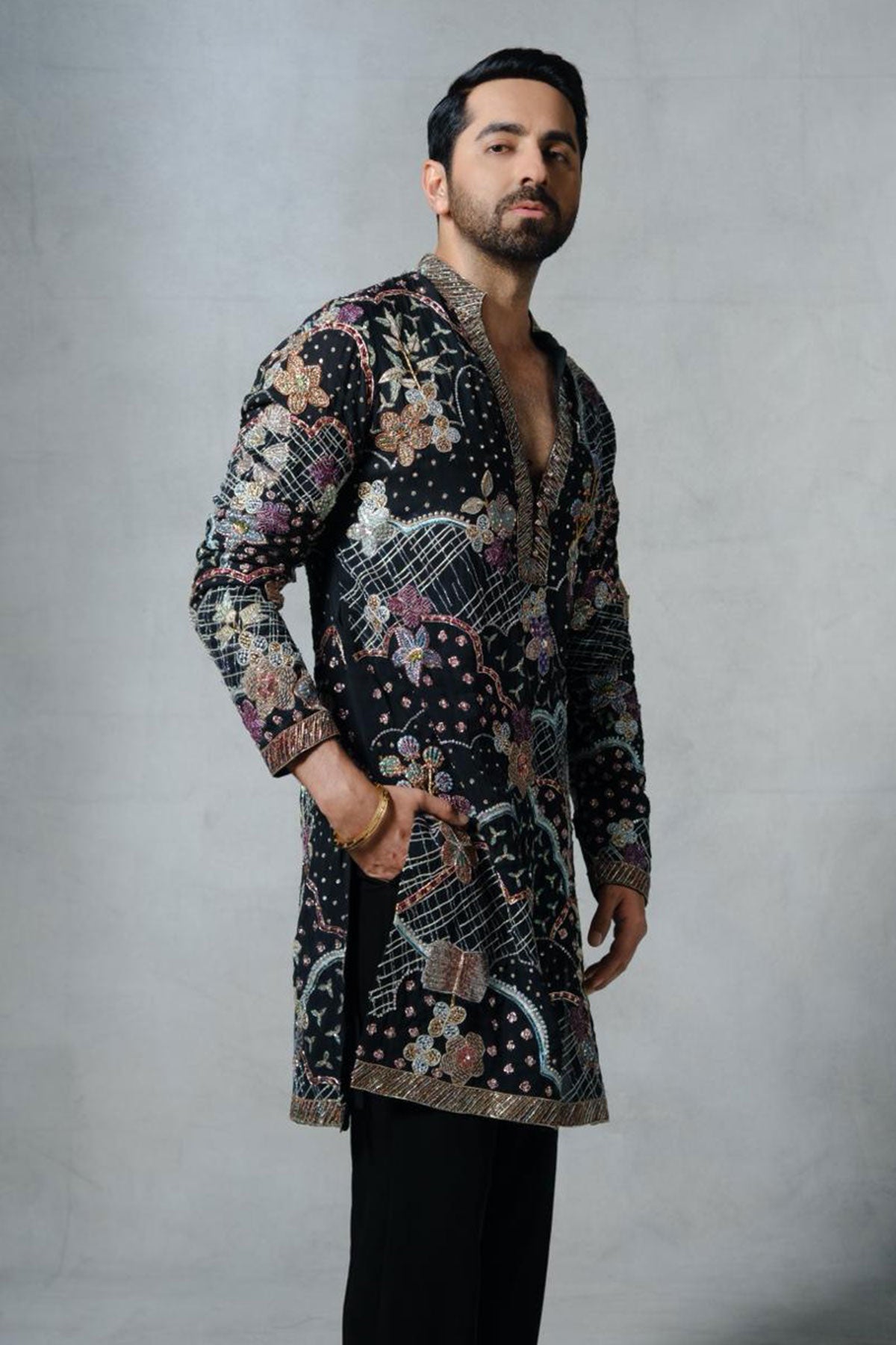 Bailora - Black Organza Kurta