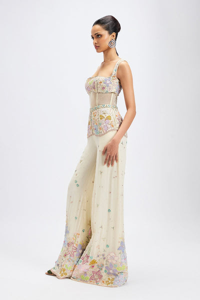 Dorin - Ivory Georgette Jumpsuit-RTS