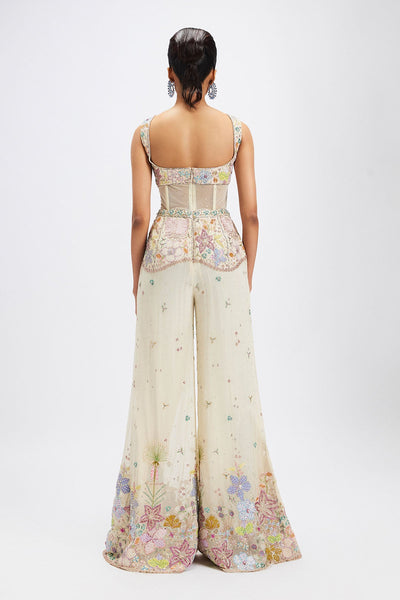 Dorin - Ivory Georgette Jumpsuit-RTS