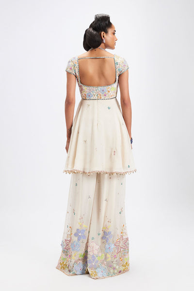 Bleuciel - Ivory Georgette Sharara Set-RTS