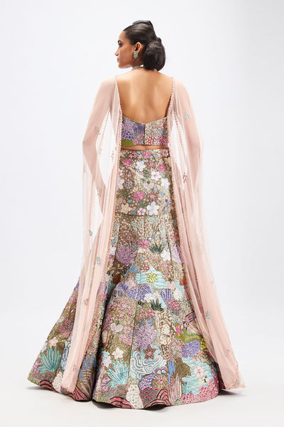 Sharvari In Doréna - Grey Metallic Tissue Mermaid Lehenga Set-RTS