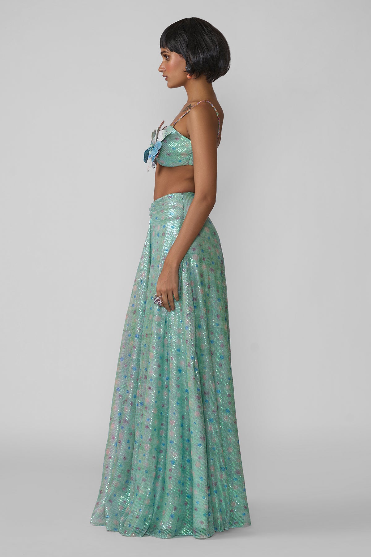 aquamarine sequin dress Aqua Blue Long La Femme Sequin Prom Dress Aqua / 00