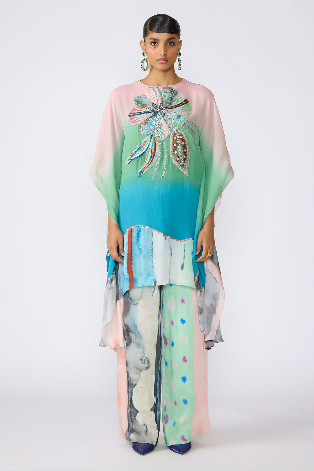 Alera - Aurora Ombre Chiffon Satin Kurta