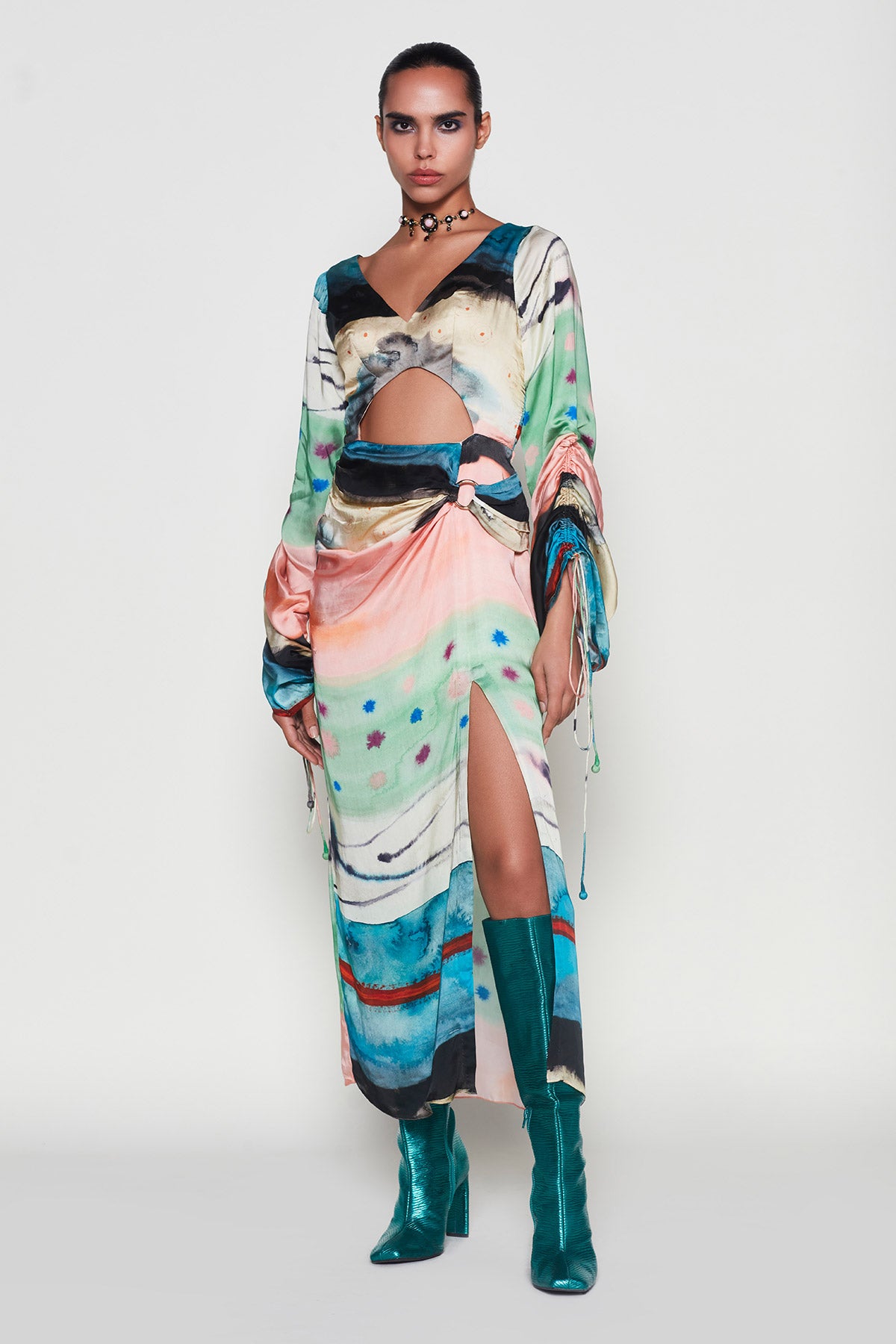 Buy Macédoine Aurora Silky Satin Dress Online Buy Macédoine Aurora Silky Satin Dress Online