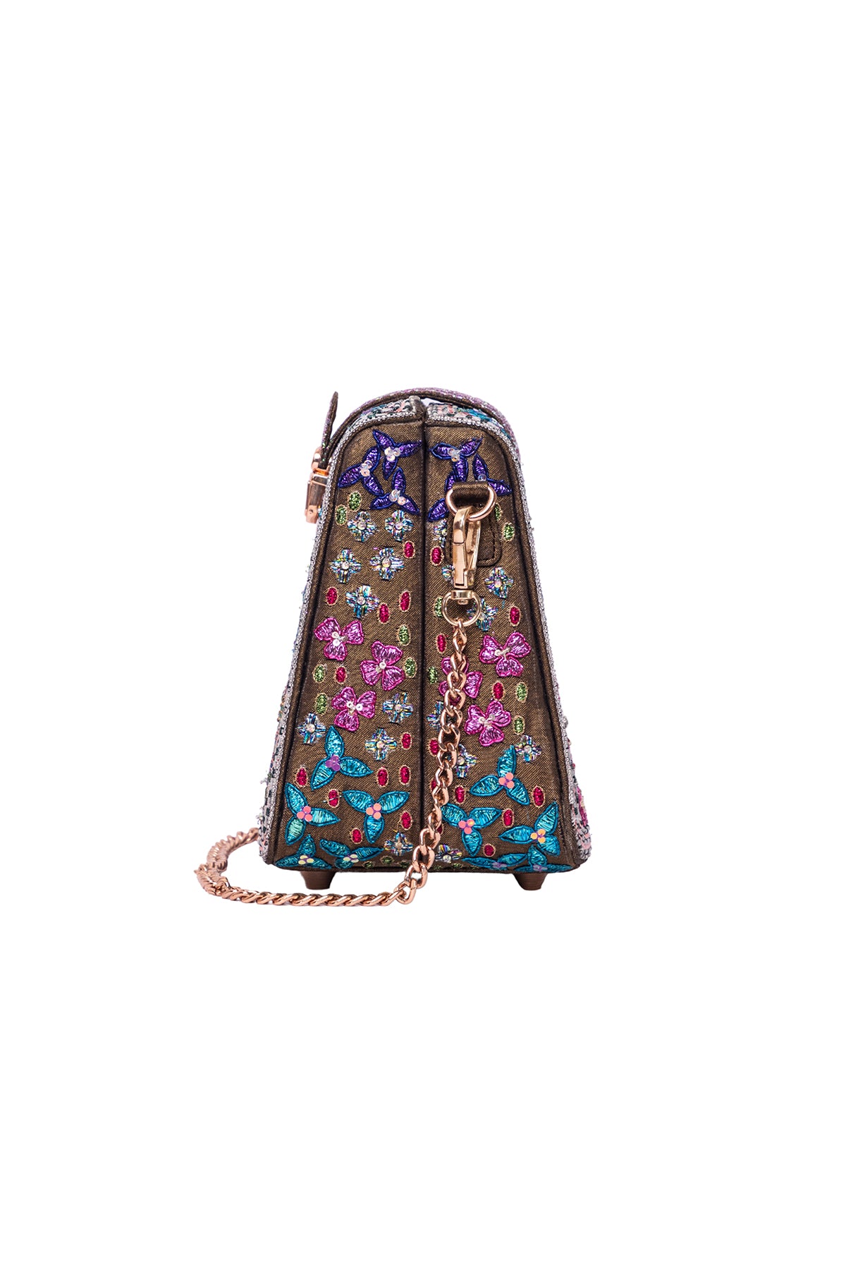 Buy Azalea Metallic Copper Tissue Box Frame Bag Online | Aisha Rao
