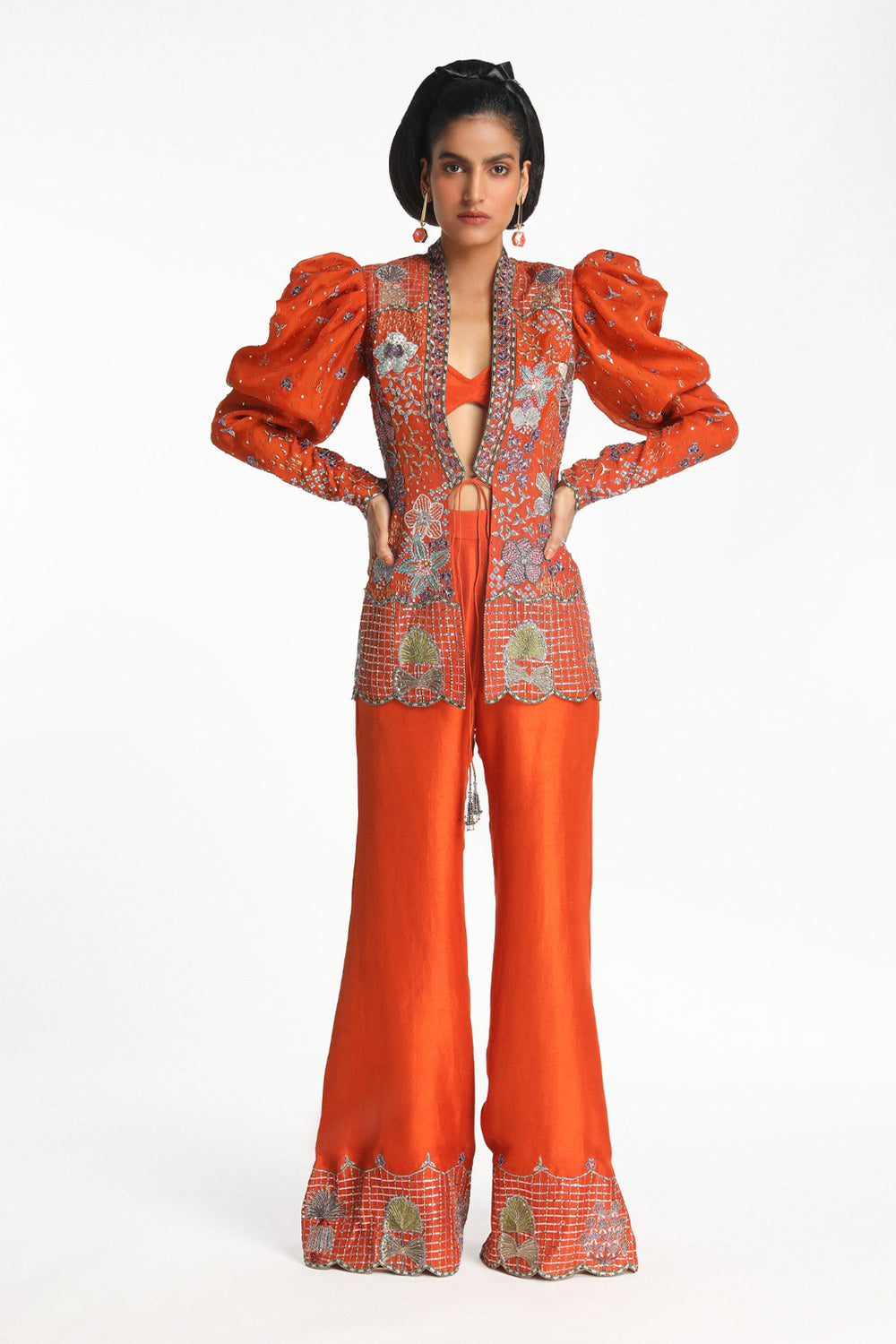 Ailante - burnt orange organza set