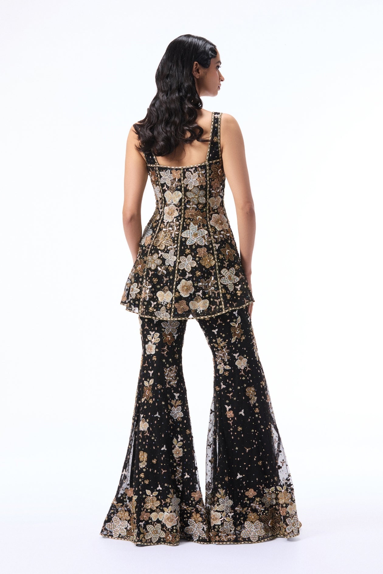 Ecruva - Black tulle sharara