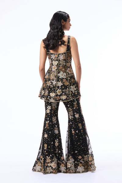 Ecruva - Black tulle sharara