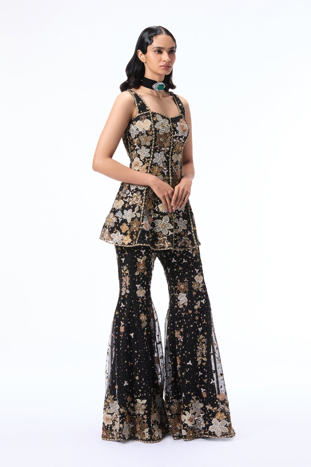 Ecruva - Black tulle sharara
