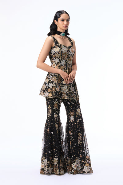 Ecruva - Black tulle sharara