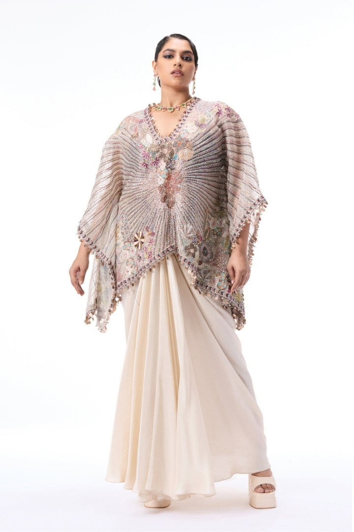 Lumibloom - ivory tulle & dupion silk set