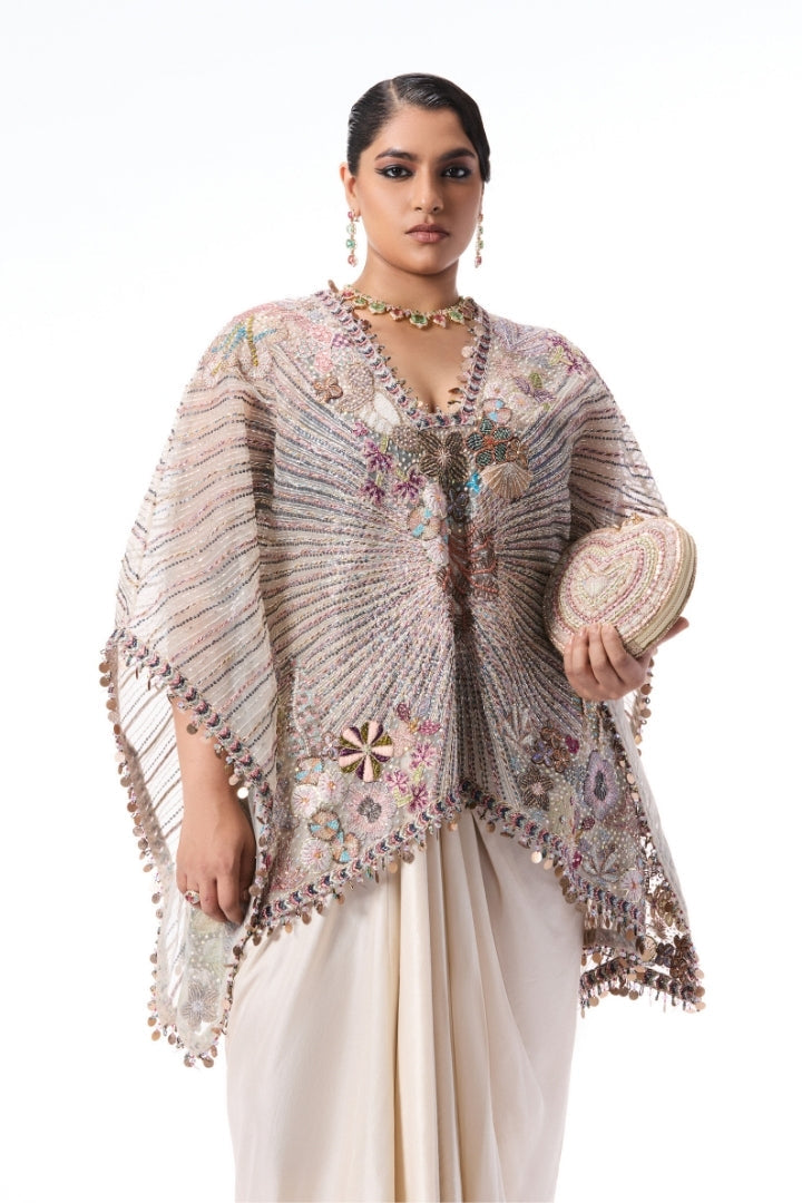 Lumibloom - ivory tulle & dupion silk set