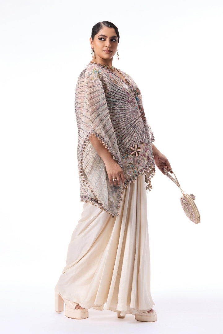 Lumibloom - ivory tulle & dupion silk set