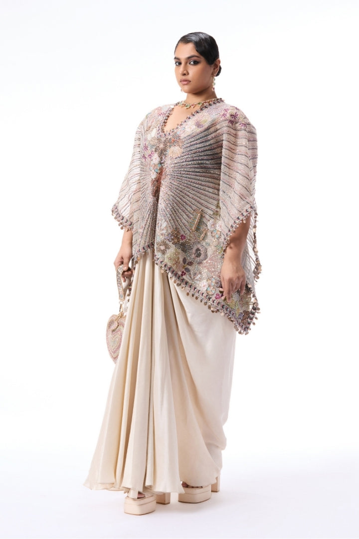 Lumibloom - ivory tulle & dupion silk set