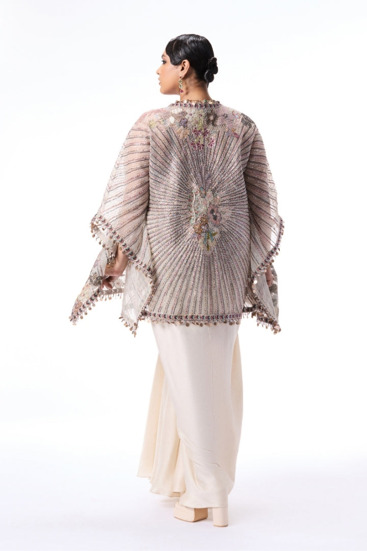 Lumibloom - ivory tulle & dupion silk set