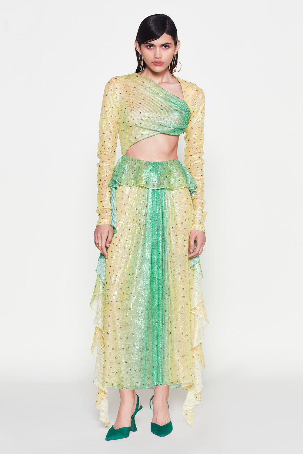 Verde - Lemon Sequin Tulle Dress