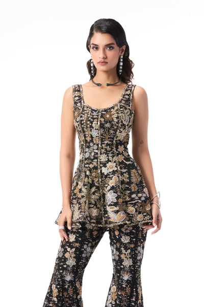 Petalmuse - Black tulle sharara